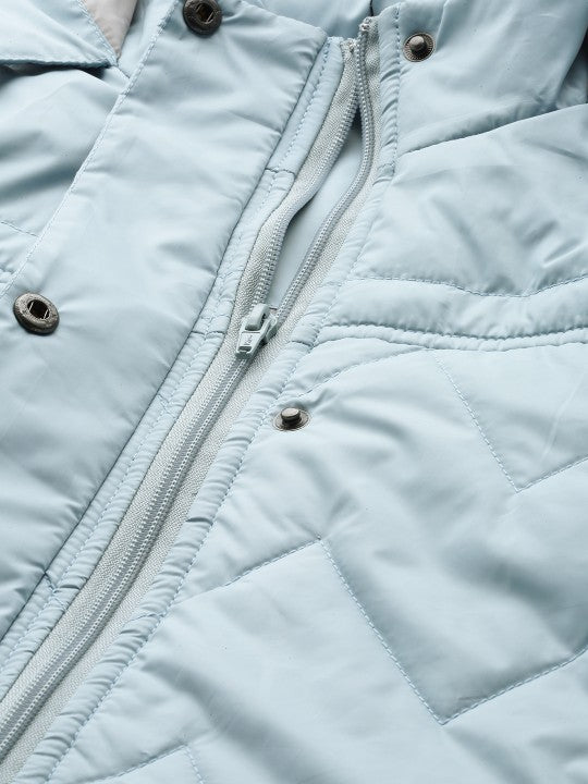 women-blue-solid-padded-hooded-longline-jacket