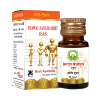 Thumbnail for basic-ayurveda-prawal-panchamrit-ras-tablet