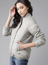 Thumbnail for women-grey-solid-padded-jacket