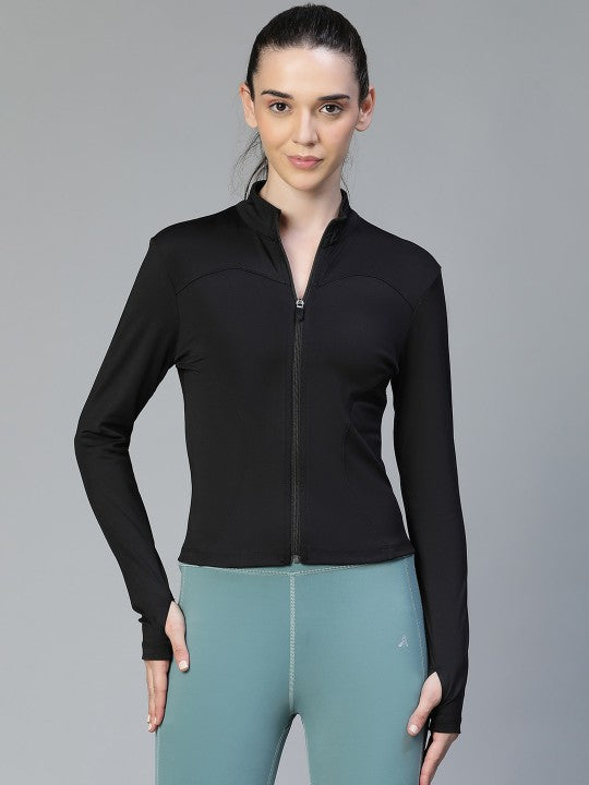 Women Lightweight Crop Training or Gym Sporty Jacket
