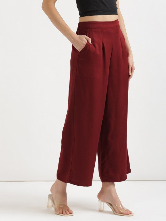 Wide Leg Mid Rise Palazzos