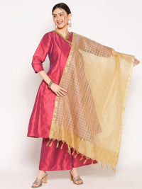 Thumbnail for women-gold-toned-checked-dupatta