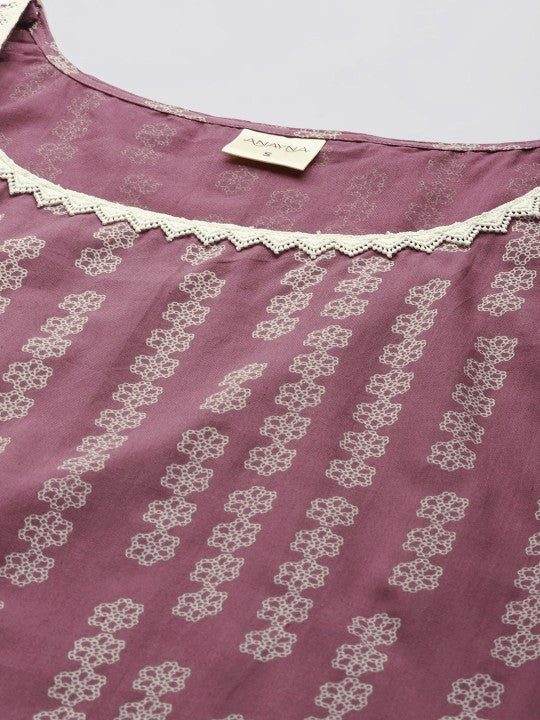 Women Ethnic Motifs Printed Gotta Patti Kurta
