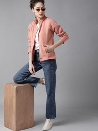 Thumbnail for Women Brown Solid Tailored Jacket