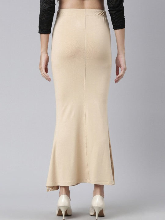 Side Slit High-Rise Stretchable Viscose Saree Skirt