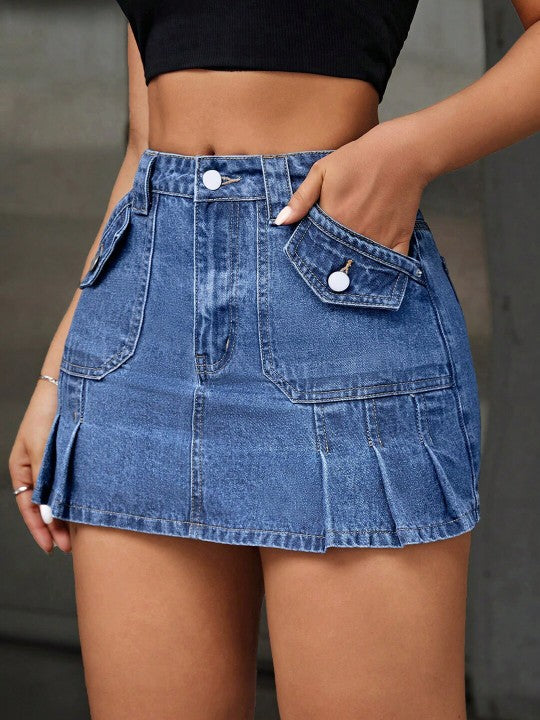 a-line-mini-denim-skirts