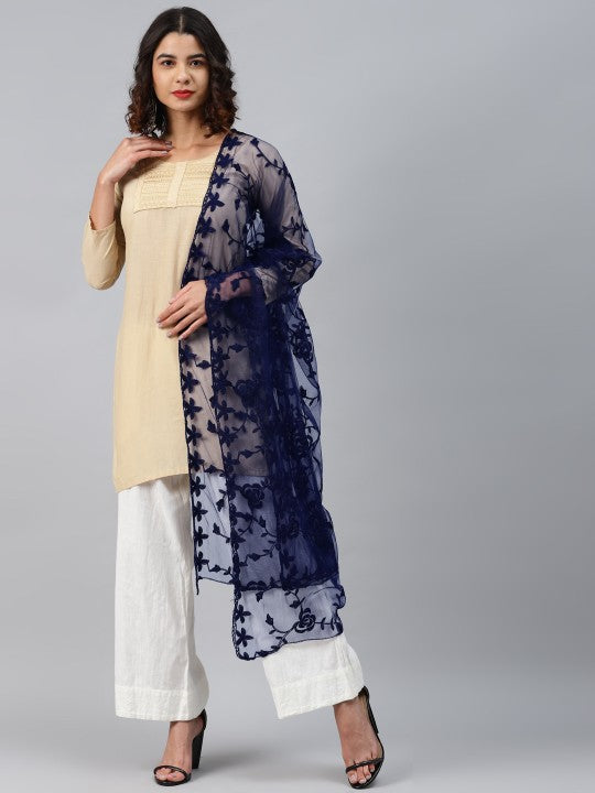 Pink Embroidered Dupatta