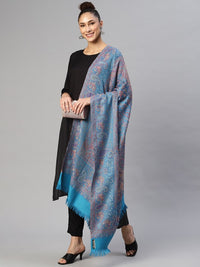 Thumbnail for Women White & Pink Paisley Woven Design Shawl