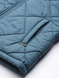 Thumbnail for Women Black Solid Quilted Jacket