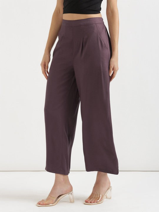 Wide Leg Mid Rise Palazzos