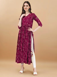 Thumbnail for women-paisley-embroidered-extended-sleeves-mirror-work-anarkali-kurta
