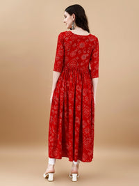 Thumbnail for Women Paisley Embroidered Extended Sleeves Mirror Work Anarkali Kurta