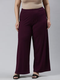 Thumbnail for Women Black Knitted Palazzos