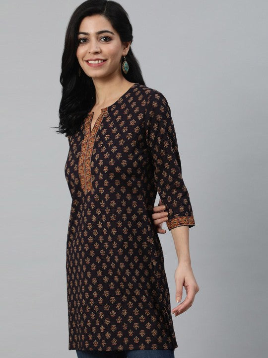 Women Maroon Printed Tunic