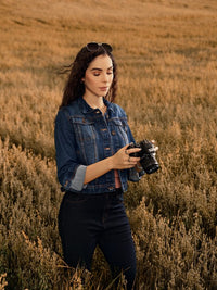 Thumbnail for women-blue-washed-denim-trucker-jacket