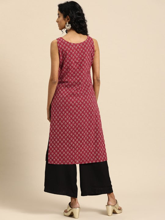 women-ethnic-motifs-printed-kantha-work-dobby-kurta