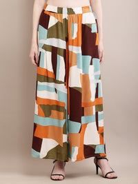 Thumbnail for Colourblocked Wide Leg Palazzos
