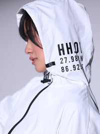 Thumbnail for Typography Printed Windcheater Bomber Jacket
