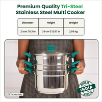 Thumbnail for Veg Steaming Set, 3 Pots, 21cm