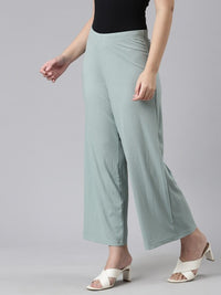 Thumbnail for Women Black Knitted Palazzos