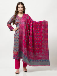 Thumbnail for floral-printed-pashmina-unstitched-dress-material
