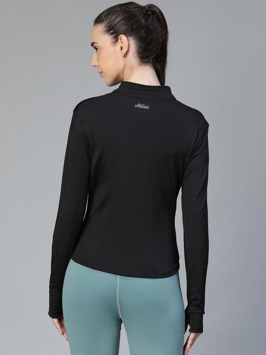 Women Lightweight Crop Training or Gym Sporty Jacket