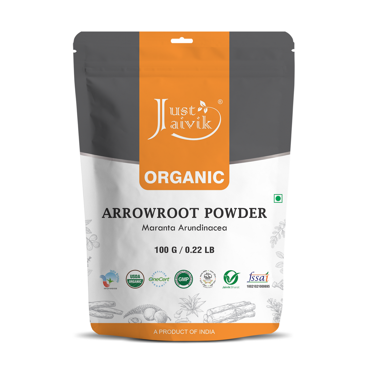 just-jaivik-organic-arrowroot-powder