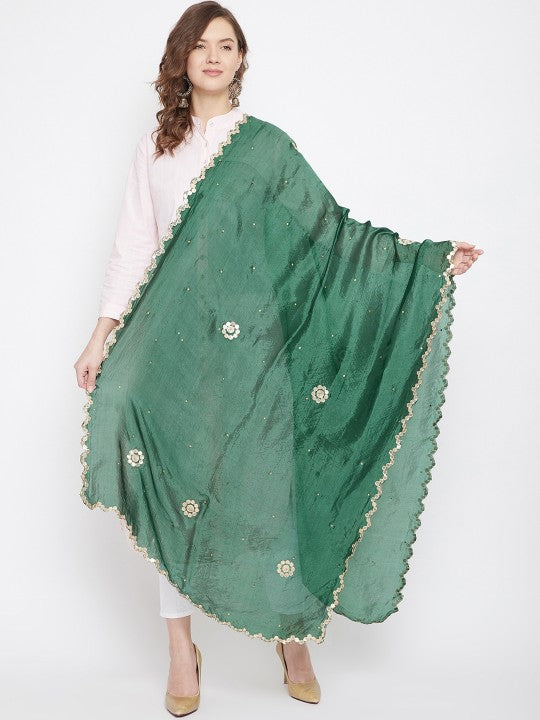 green-&-golden-embroidered-dupatta