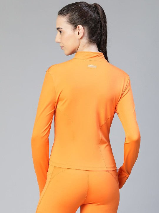 Women Geometric Lightweight Crop Training or Gym Sporty Jacket