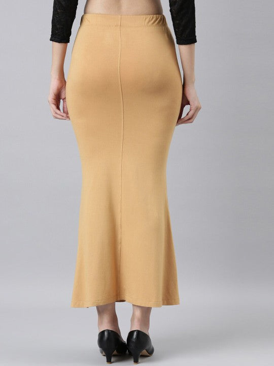 Side Slit High-Rise Stretchable Viscose Saree Skirt