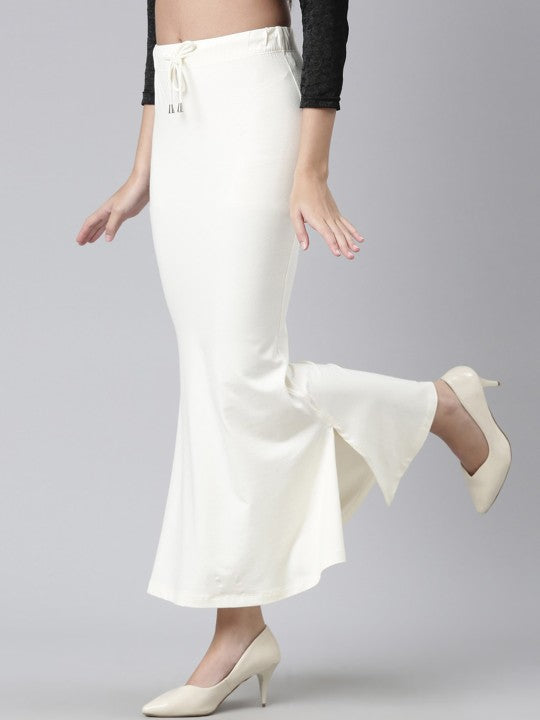 Side Slit High-Rise Stretchable Viscose Saree Skirt