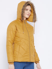 Thumbnail for women-mustard-insulator-puffer-jacket