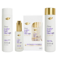 Thumbnail for dove-scalp-+-hair-therapy-revitalizing-serum-+-sulphate-free-shampoo-&-conditioner-comb