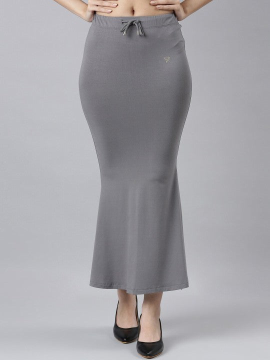 Side Slit High-Rise Stretchable Viscose Saree Skirt