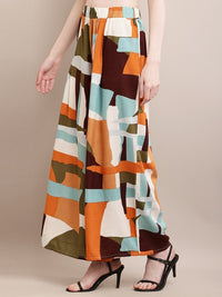 Thumbnail for Colourblocked Wide Leg Palazzos