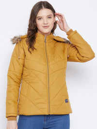 Thumbnail for women-mustard-insulator-puffer-jacket