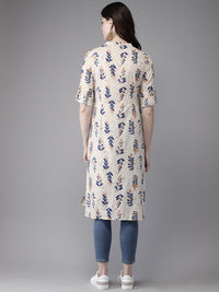 Thumbnail for women-multicoloured-floral-print-a-line-kurta