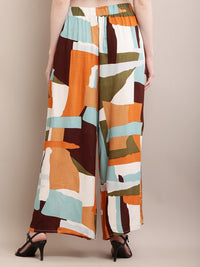 Thumbnail for Colourblocked Wide Leg Palazzos