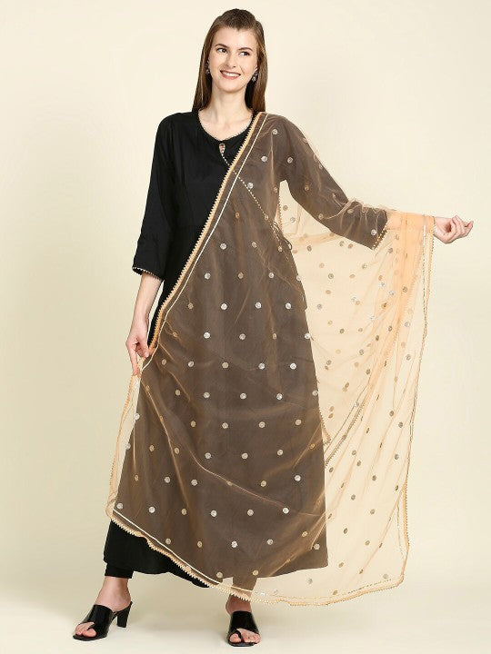 Sequin Embroidered Net Dupatta