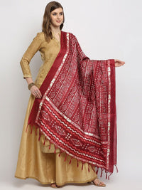 Thumbnail for Black & White Ethnic Motifs Printed Dupatta