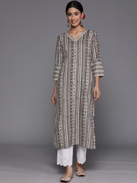 Thumbnail for Women Blue & White Printed Kurta