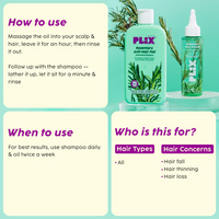 Thumbnail for PLIX The Plant Fix Rosemary Hair Growth Advanced Hair Oil & Anti Hairfall Advance Shampoo