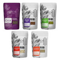 Thumbnail for sorich-organics-combo-of-chia,-pumpkin,-sunflower,-flax-and-quinoa-seeds-for-eatin
