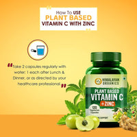 Thumbnail for Himalayan Organics Plant Based Vitamin C + Zinc Double Immune Support Vegetarian Capsules