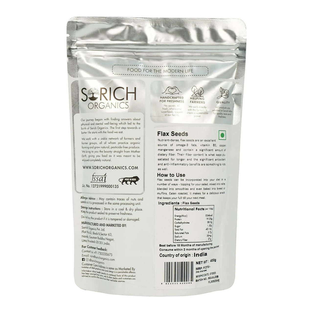 Sorich Organics Flax Seeds