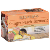 Thumbnail for bigelow-tea-ginger-peach-turmeric-herbal-tea-freshness-&-aroma-caffeine-fre