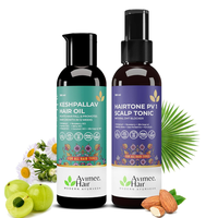 Thumbnail for avimee-herbal-keshpallav-hair-oil-&-hairtone-pv-1-handmade-scalp-spray-combo-with-rosemary,-amla,-methi-&-bhringra