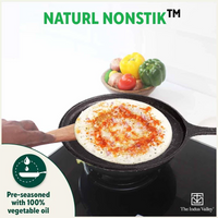 Thumbnail for The Indus Valley CASTrong Cast Iron Cookware Set: Tawa+ Kadai (Wok model), Kitchen Set for Home, Pre