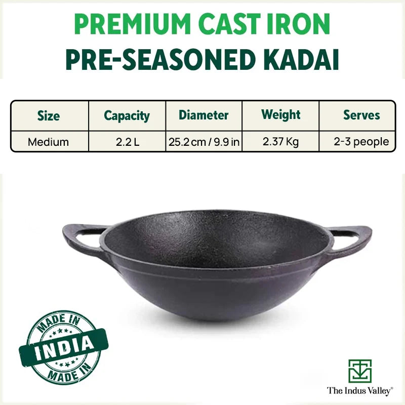 The Indus Valley CASTrong Cast Iron Kadai, Pre