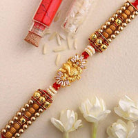 Thumbnail for Ganesha Design Rakhi and Kaju Katli Box